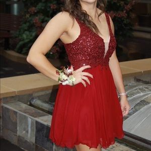 ☀︎︎ Maroon Homecoming Dress ☀︎︎